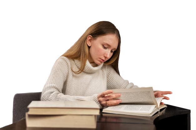 Girl reading a book