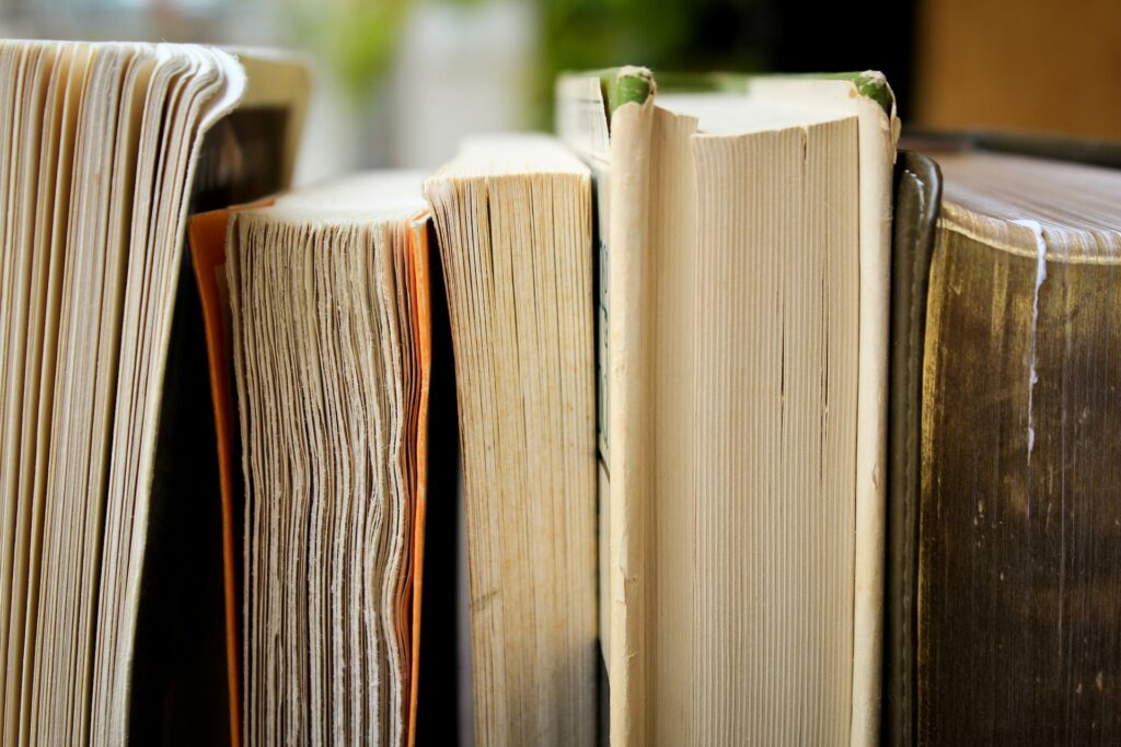 A woman reading a book